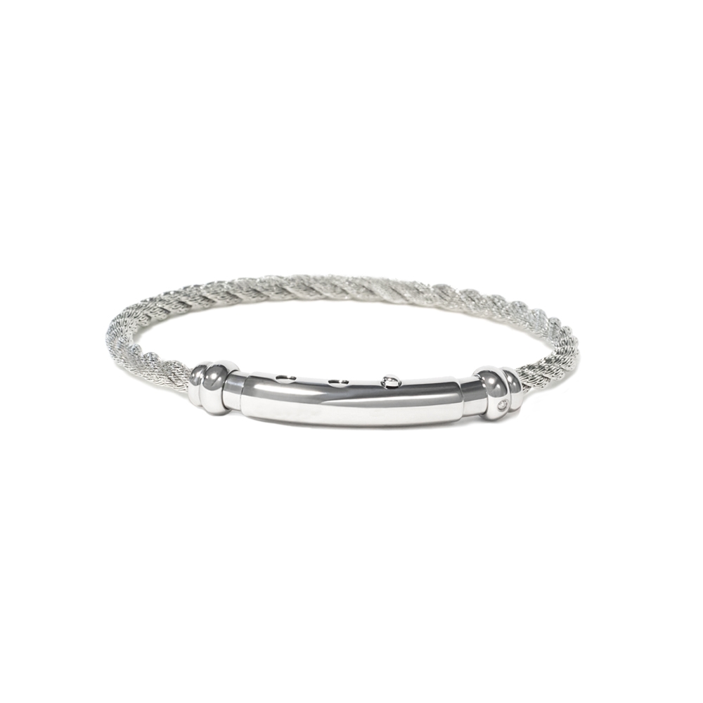 Bracciale Borsari Gioielli in acciaio 316L e diamante naturale