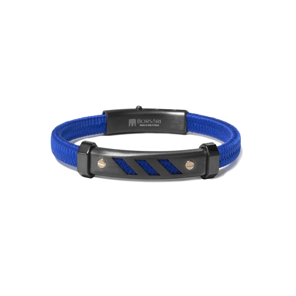 Bracciale Borsari Gioielli in corda nautica e viti in oro rosè 18KT