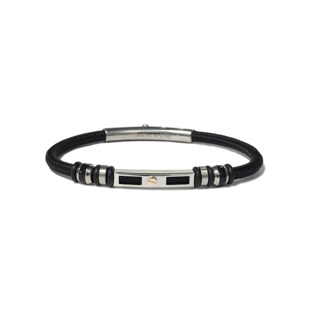 Bracciale Borsari Gioielli in corda nautica e vite in oro rosè 18KT