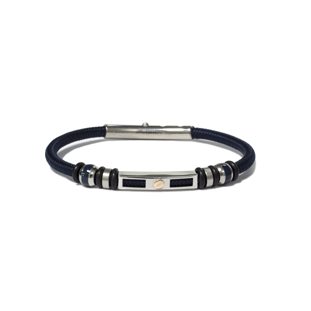 Bracciale Borsari Gioielli in corda nautica e vite in oro rosè 18KT