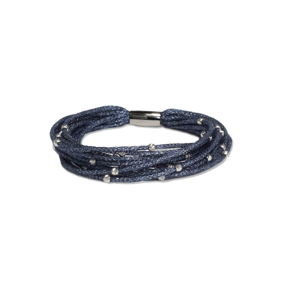 Bracciale Borsari Gioielli in argento e filato metallico smaltato