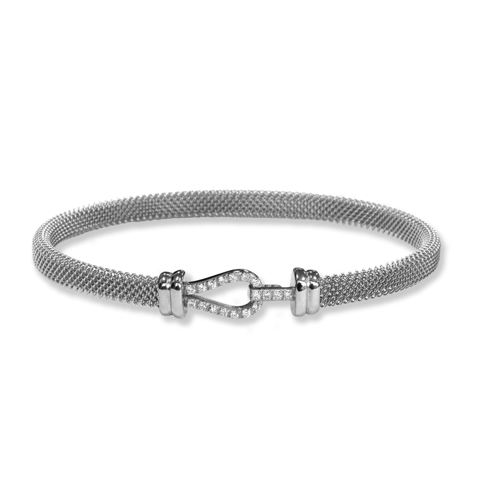 Bracciale Borsari Gioielli in acciaio e chiusura in oro 18KT