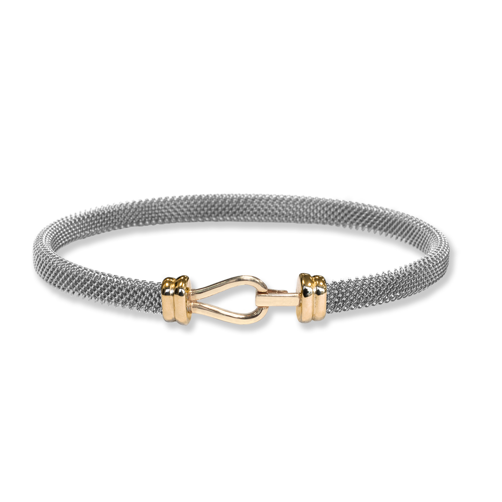Bracciale Borsari Gioielli in acciaio e chiusura in oro 18KT