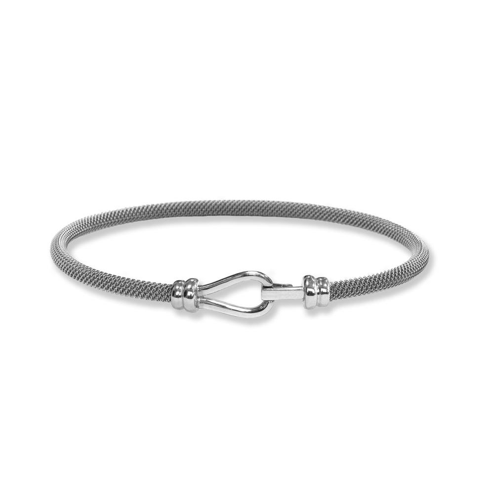 Bracciale Borsari Gioielli in acciaio e chiusura in oro 18KT