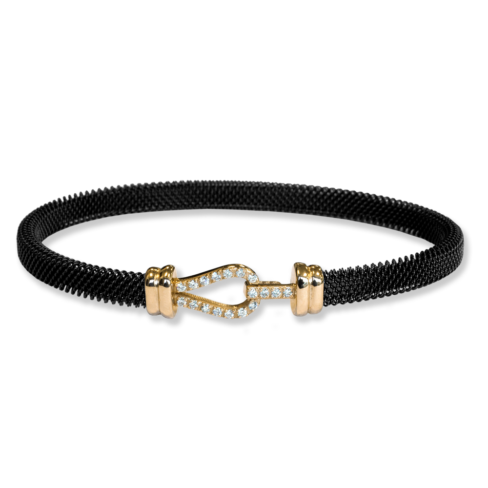 Bracciale Borsari Gioielli in acciaio e chiusura in oro 18KT