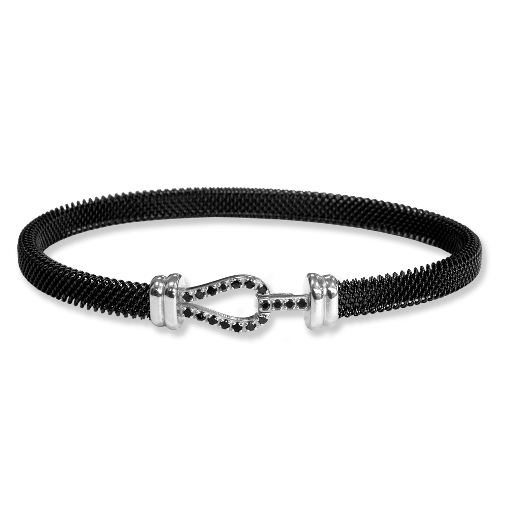 Bracciale Borsari Gioielli in acciaio e chiusura in oro 18KT