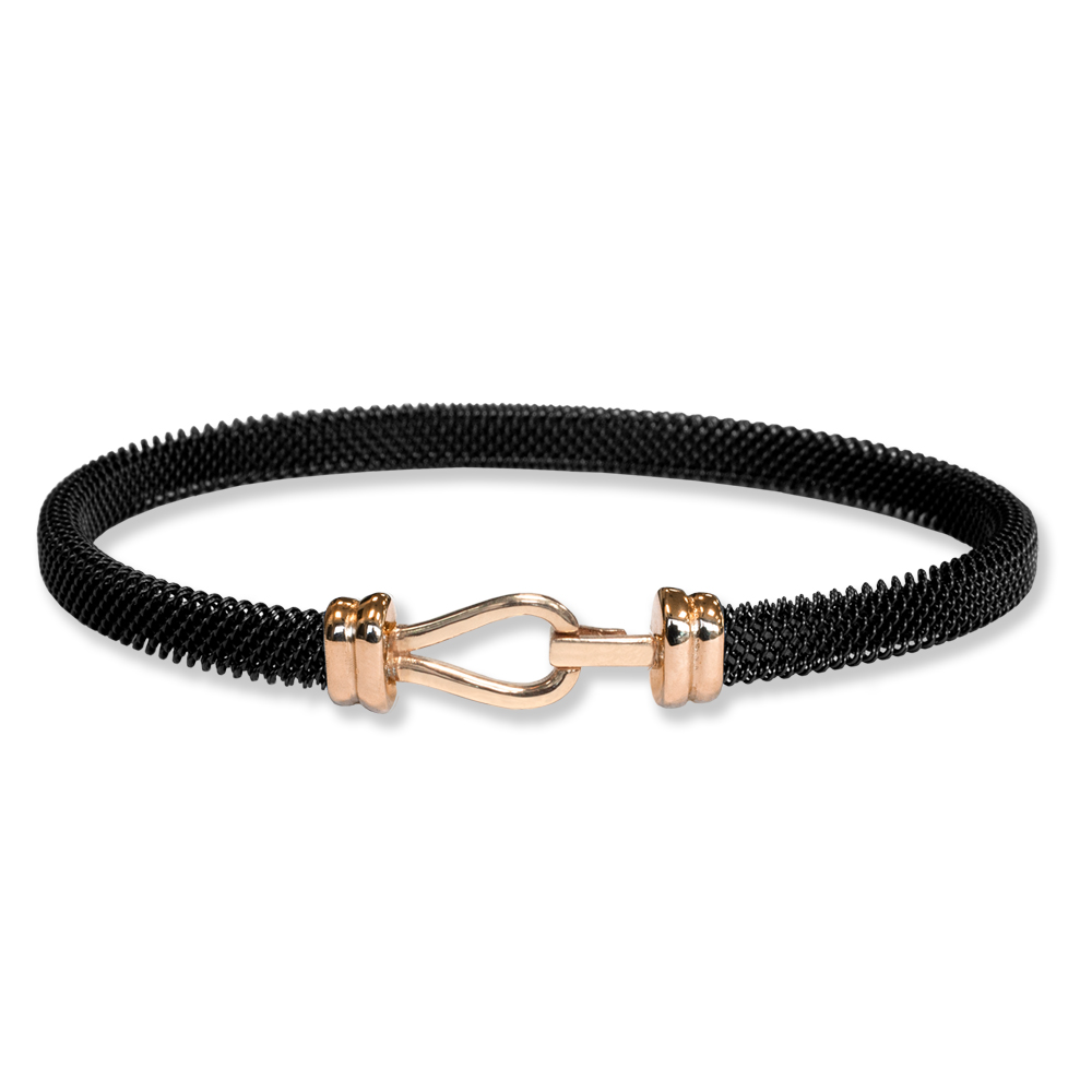 Bracciale Borsari Gioielli in acciaio e chiusura in oro 18KT