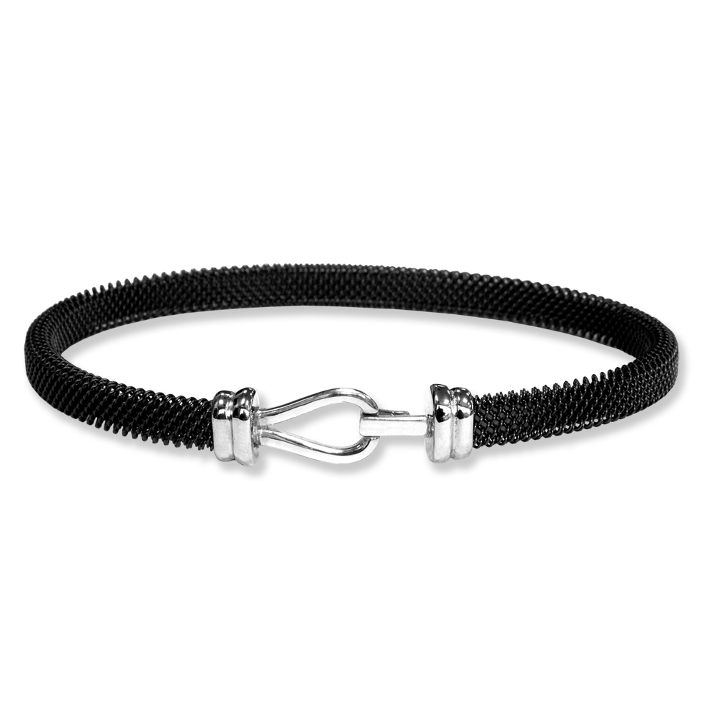 Bracciale Borsari Gioielli in acciaio e chiusura in oro 18KT