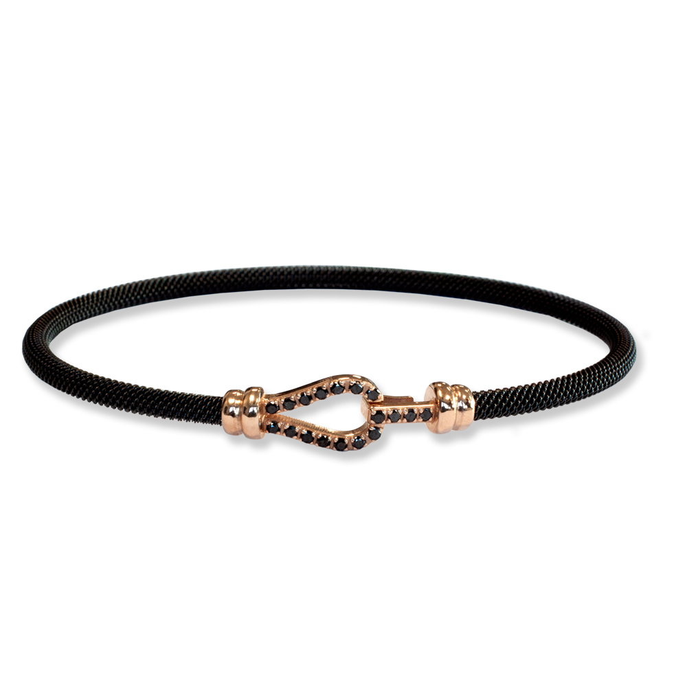 Bracciale Borsari Gioielli in acciaio e chiusura in oro 18KT