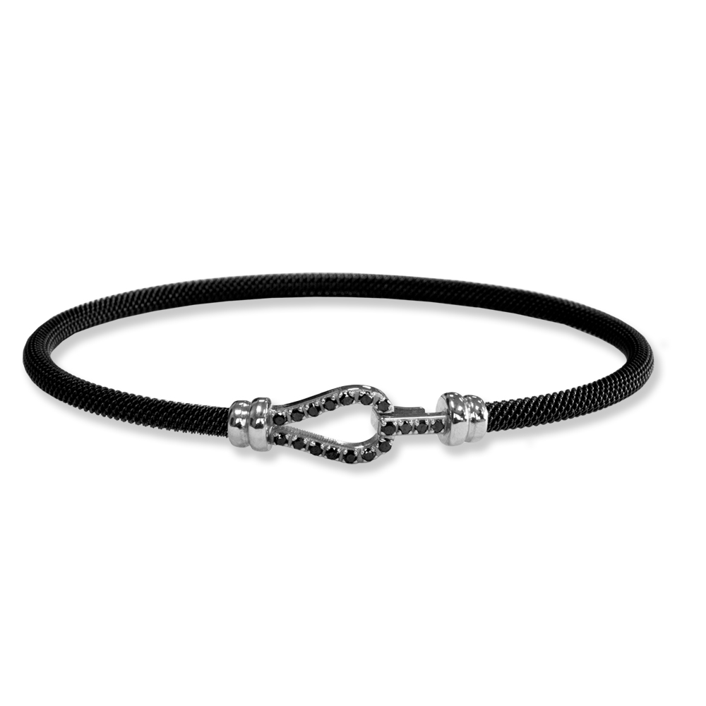 Bracciale Borsari Gioielli in acciaio e chiusura in oro 18KT