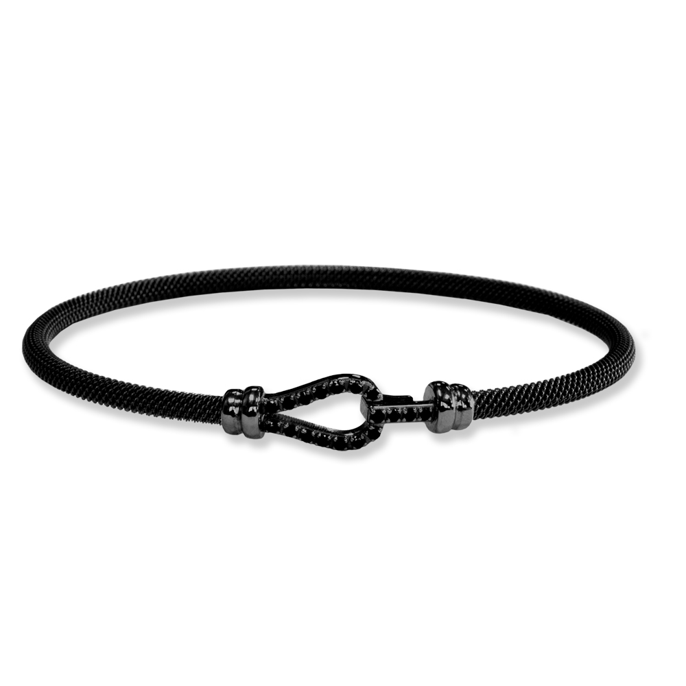 Bracciale Borsari Gioielli in acciaio e chiusura in oro 18KT