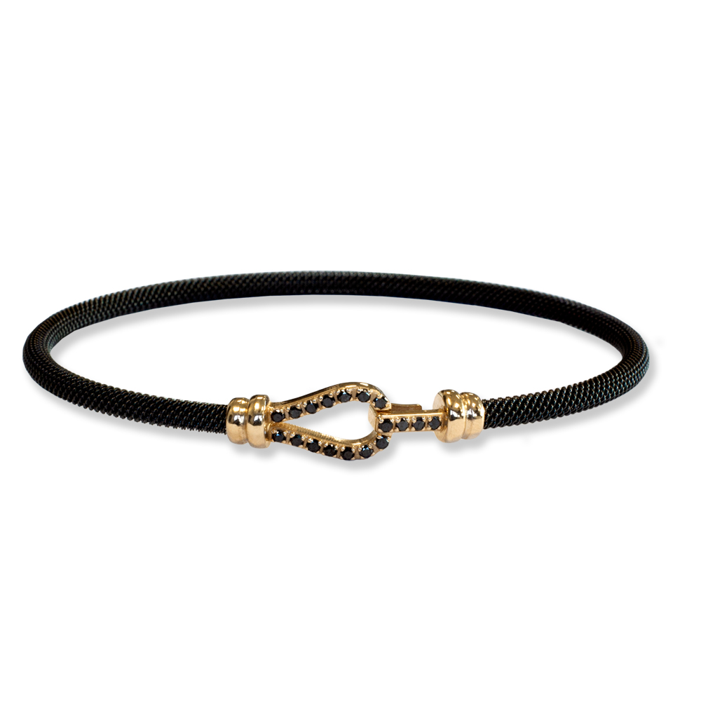 Bracciale Borsari Gioielli in acciaio e chiusura in oro 18KT