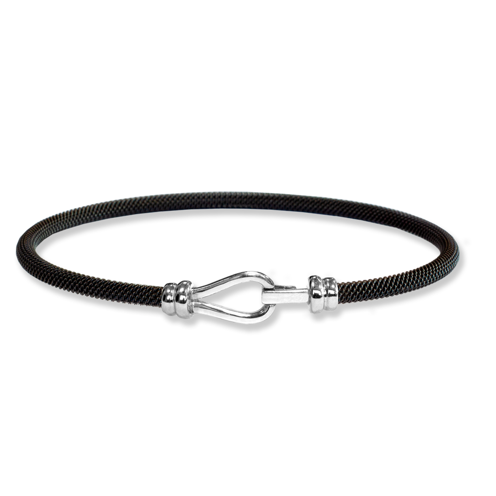 Bracciale Borsari Gioielli in acciaio e chiusura in oro 18KT