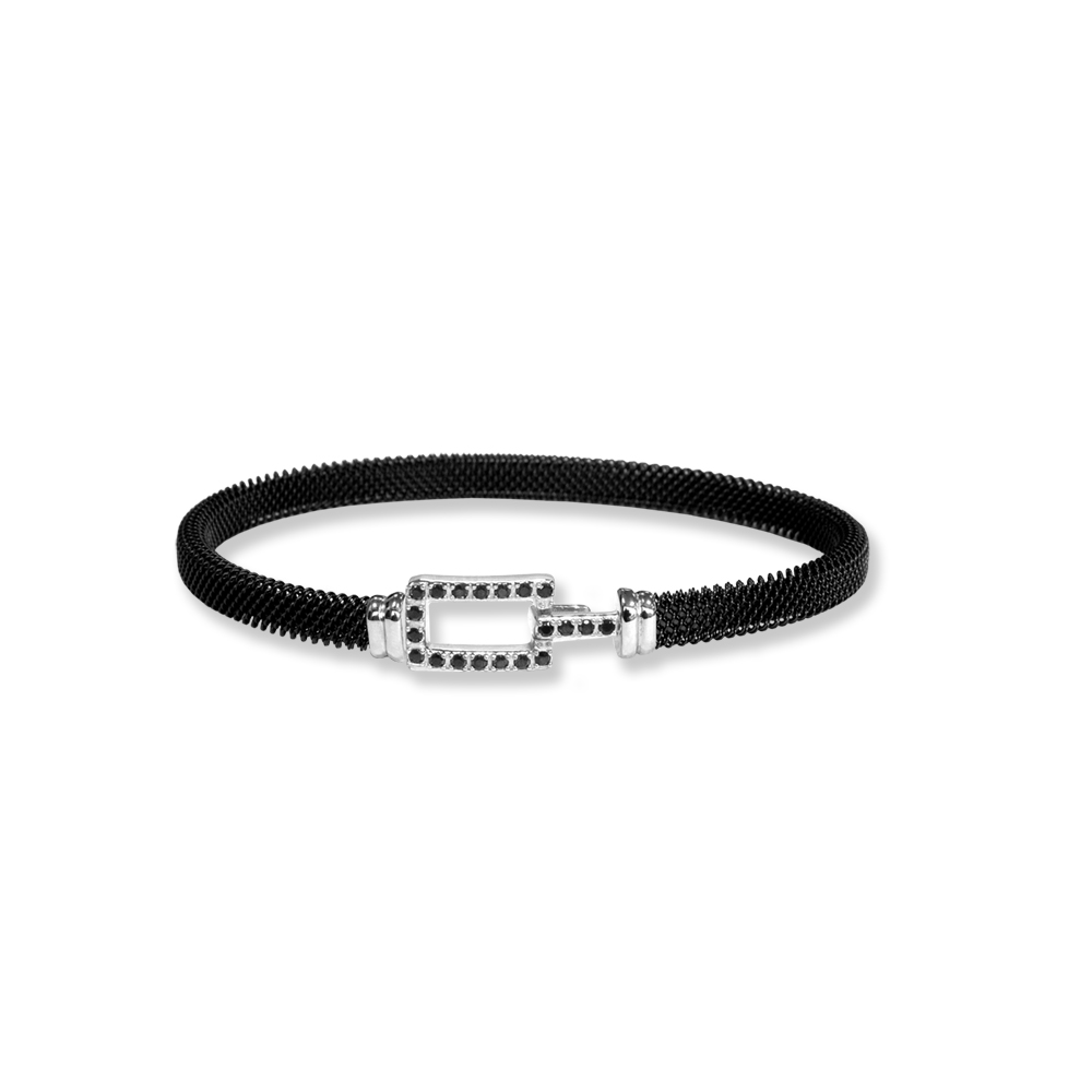 Bracciale Borsari Gioielli in acciaio e chiusura in oro 18KT