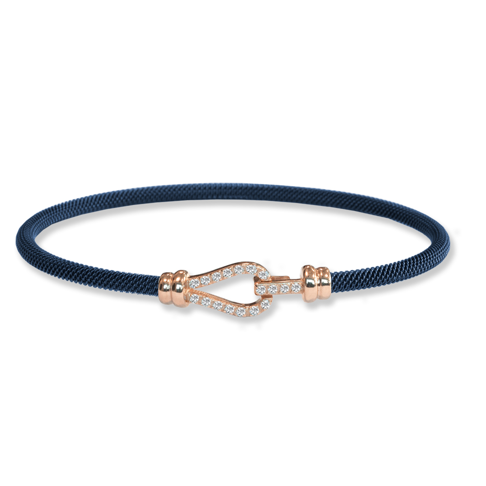 Bracciale Borsari Gioielli in acciaio e chiusura in oro 18KT