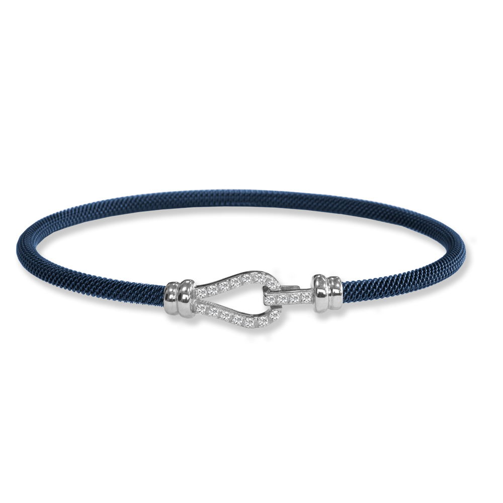 Bracciale Borsari Gioielli in acciaio e chiusura in oro 18KT