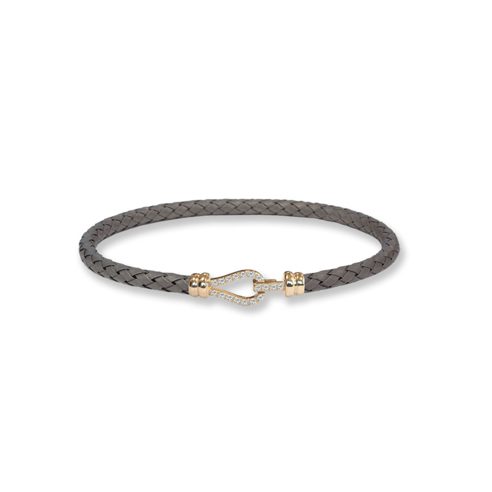 Bracciale Borsari Gioielli in titanio e chiusura in oro 18KT