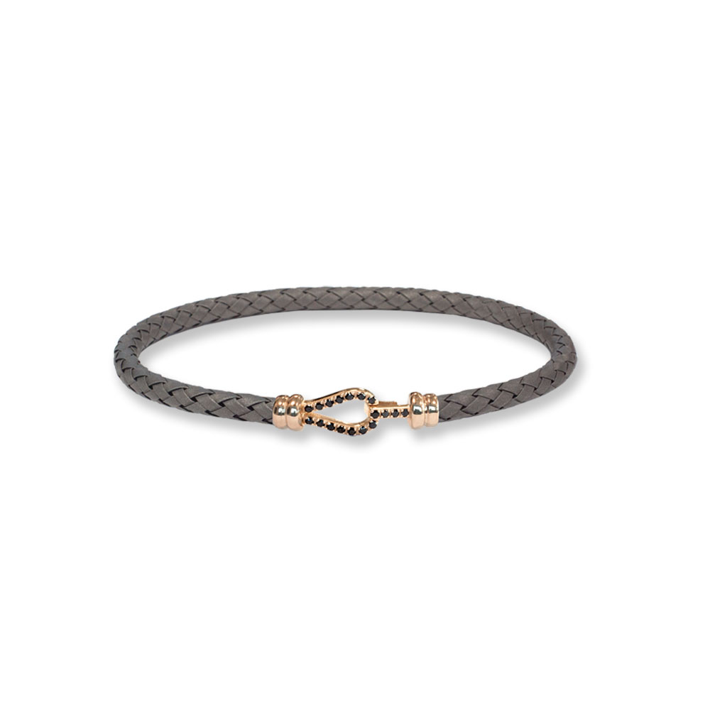 Bracciale Borsari Gioielli in titanio e chiusura in oro 18KT