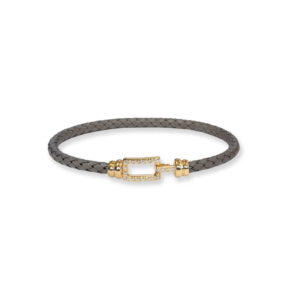 Bracciale Borsari Gioielli in titanio e chiusura in oro 18KT