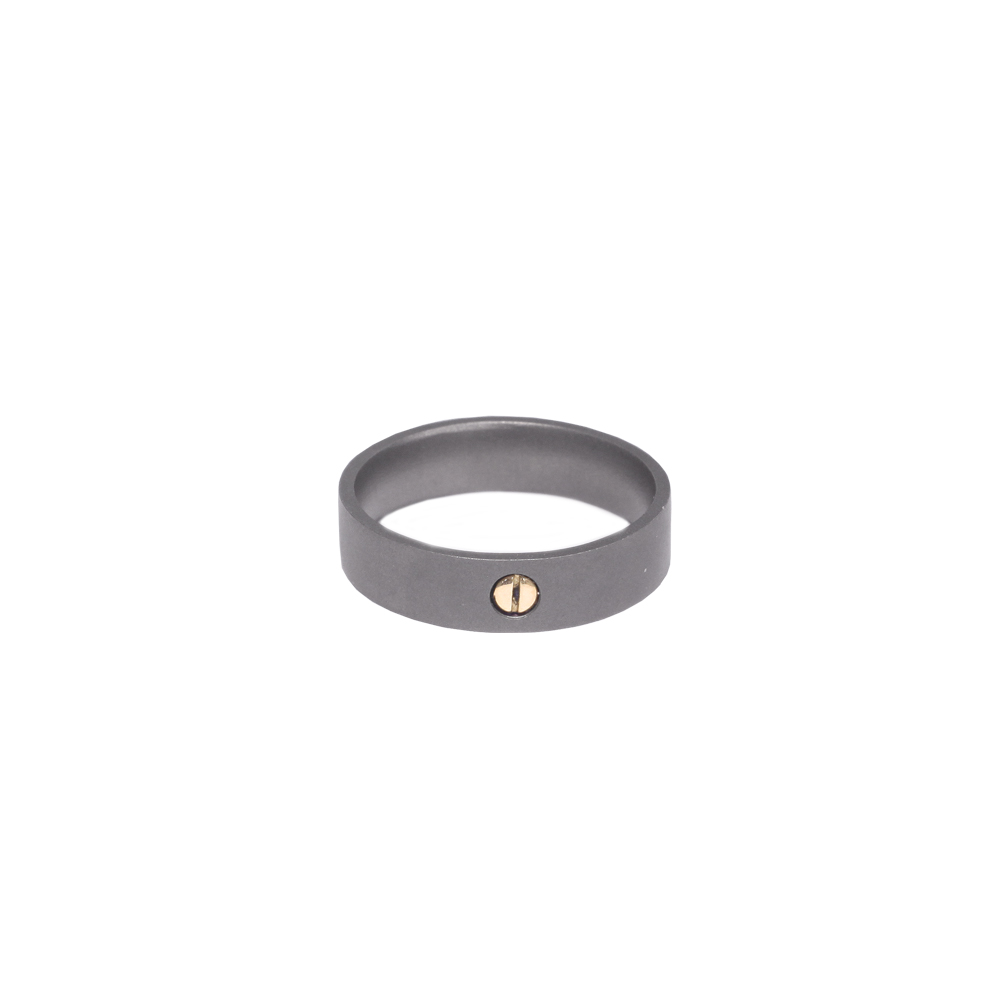 Anello Borsari Gioielli in titanio e oro
