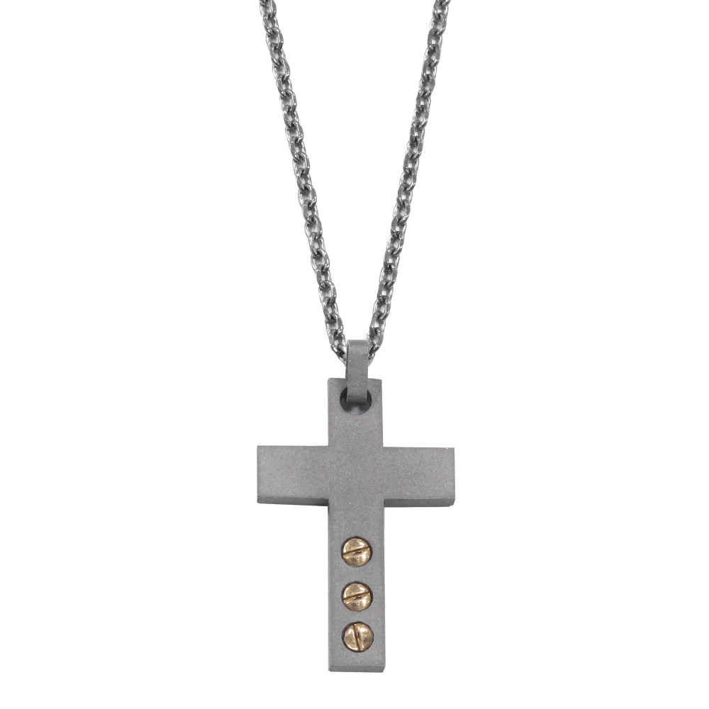 Pendente Borsari Gioielli in titanio e oro